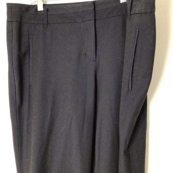Loft pants women 14 Marissa blue stripe wide leg - Picture 2 of 9